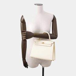 Hermes Craie Epsom Leather Kelly 25 Top Handle Bag