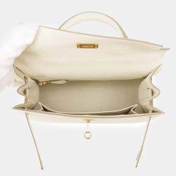 Hermes Craie Epsom Leather Kelly 25 Top Handle Bag