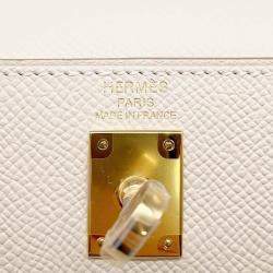 Hermes Craie Epsom Leather Kelly 25 Top Handle Bag