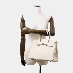 Hermes Craie Togo Leather Birkin 30 Handbag