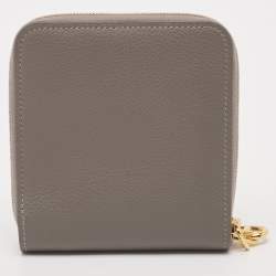 Hermès Gris Meyer Evercolor Leather Zipengo II Chaine d'Ancre Wallet
