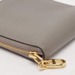 Hermès Gris Meyer Evercolor Leather Zipengo II Chaine d'Ancre Wallet