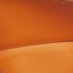 مملوكة مسبقًا Hermès Orange Epsom Leather Constance To Go Wallet