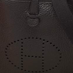 Hermès Noir Taurillon Clemence Leather Evelyne TPM Bag