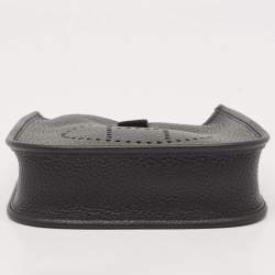 Hermès Noir Taurillon Clemence Leather Evelyne TPM Bag
