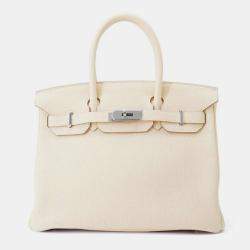 Hermes Craie Togo Leather Birkin 30 Tote Bag