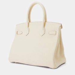 Hermes Craie Togo Leather Birkin 30 Tote Bag
