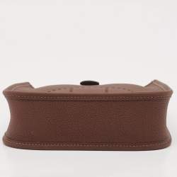 Pre Owned Hermes Cacao Taurillon Maurice Leather Evelyne TPM Bag