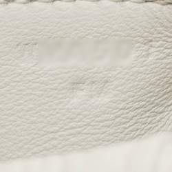 Hermès Blanc Taurillon Clemence Leather Gold Finish Mini Lindy Bag