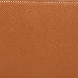 مملوكة مسبقًا Hermès Sesame Epsom Leather Silk'In Classique Long Wallet