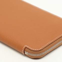مملوكة مسبقًا Hermès Sesame Epsom Leather Silk'In Classique Long Wallet