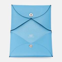 Hermès Celeste Swift Leather Calvi Tattoo Card Holder
