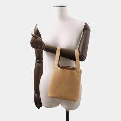 Hermes Biscuit Taurillon Clemence Leather Picotin Lock 18 Tote Bag