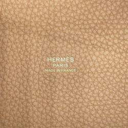 Hermes Biscuit Taurillon Clemence Leather Picotin Lock 18 Tote Bag