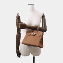 Hermes Gold Togo Leather Birkin 25 Top Handle Bag