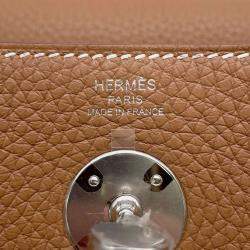 Hermes Gold Taurillon Clemence Lindy 26 Shoulder Bag