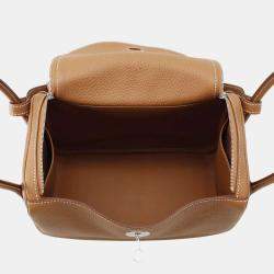 Hermes Gold Taurillon Clemence Lindy 26 Shoulder Bag