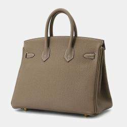 Hermes Verso Etoupe/Marron Fonce Togo Leather Birkin 25 Bag