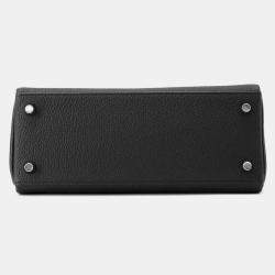 Hermes  Black Togo Leather Kelly Retourne 25 Shoulder Bag