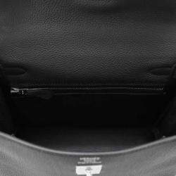 Hermes  Black Togo Leather Kelly Retourne 25 Shoulder Bag