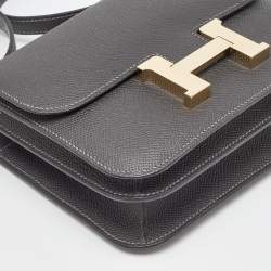 Hermes Graphite Epsom Leather Constance III Mini Miroir Bag