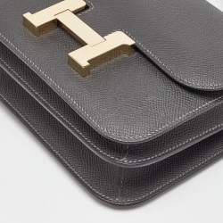 Hermes Graphite Epsom Leather Constance III Mini Miroir Bag