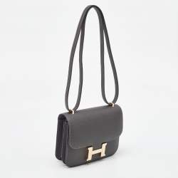 Hermes Graphite Epsom Leather Constance III Mini Miroir Bag