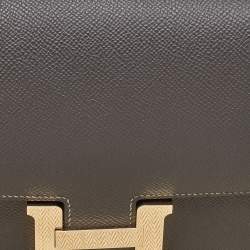 Hermes Graphite Epsom Leather Constance III Mini Miroir Bag