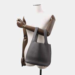 Hermes Ardoise Taurillon Clemence Leather Picotin Lock 22 Bag