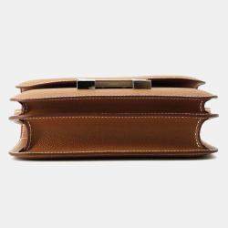 Hermes Gold Epsom Leather Constance Mini Shoulder Bag