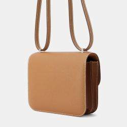 Hermes Gold Epsom Leather Constance Mini Shoulder Bag