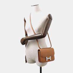 Hermes Gold Epsom Leather Constance Mini Shoulder Bag