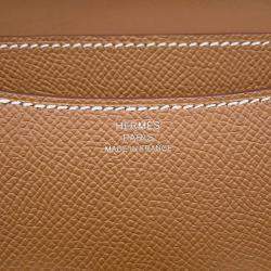 Hermes Gold Epsom Leather Constance Mini Shoulder Bag