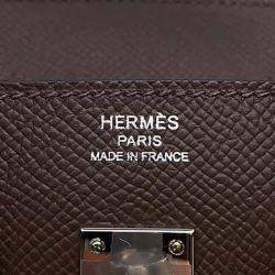 Hermes Tricolor Ecorce Etoupe Black Epsom Leather Birkin 25 Bag 