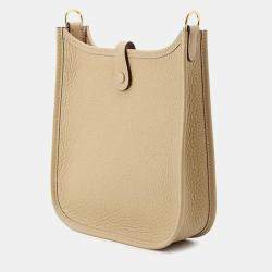 Pre Owned Hermes Trench Taurillon Clemence Leather Evelyne Long TPM Shoulder Bag