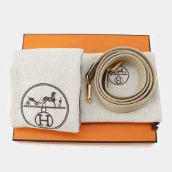 Pre Owned Hermes Trench Taurillon Clemence Leather Evelyne Long TPM Shoulder Bag