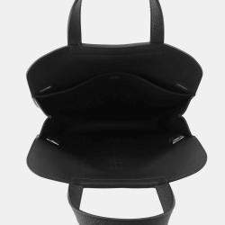 Hermes Black Taurillon Clemence Halzan 25 Tote Bag