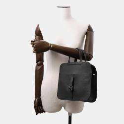 Hermes Black Taurillon Clemence Halzan 25 Tote Bag