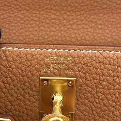 Hermes Gold Togo Leather Kelly 25 Handbag