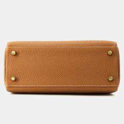 Hermes Gold Togo Leather Kelly 25 Handbag