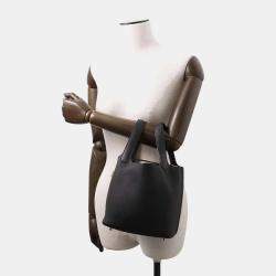 Hermes Black Taurillon Clemence Picotin Lock 18 Bag