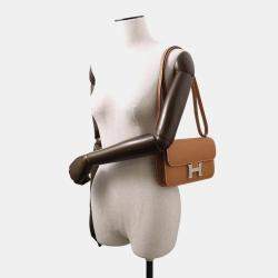 Hermes Gold Epsom Constance Shoulder Bag