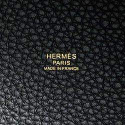 Hermes Black Taurillon Clemence Picotin Lock 22 Bag