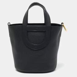 Hermes Noir Taurillon Clemence and Swift Leather In The Loop 18 Bag