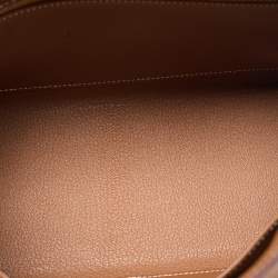 Pre Owned Hermès Gold Togo Leather Gold Finish Kelly Retourne 28 Bag