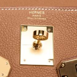 Pre Owned Hermès Gold Togo Leather Gold Finish Kelly Retourne 28 Bag