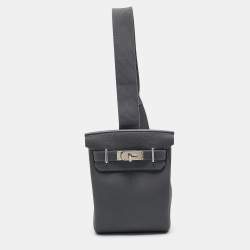 Hermès Ardoise Togo Leather Palladium Finish Hac A Dos PM Backpack