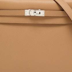 Hermès Biscuit Epsom Leather Palladium Finish Kelly Sellier 25 Bag