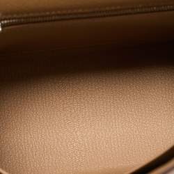 Hermès Biscuit Epsom Leather Palladium Finish Kelly Sellier 25 Bag