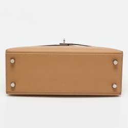 Hermès Biscuit Epsom Leather Palladium Finish Kelly Sellier 25 Bag